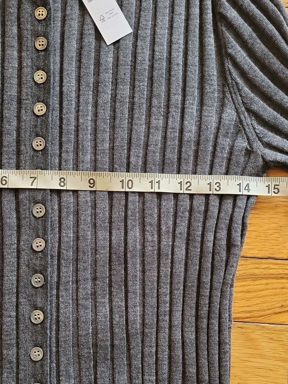 Merino Wool Wide Rib Cardigan - Picture 7 of 7